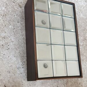 Glass Block Wooden Box